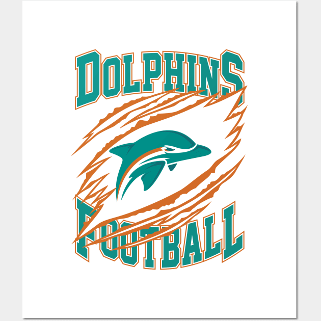 Miami Dolphins Football Wall Art by Cemploex_Art